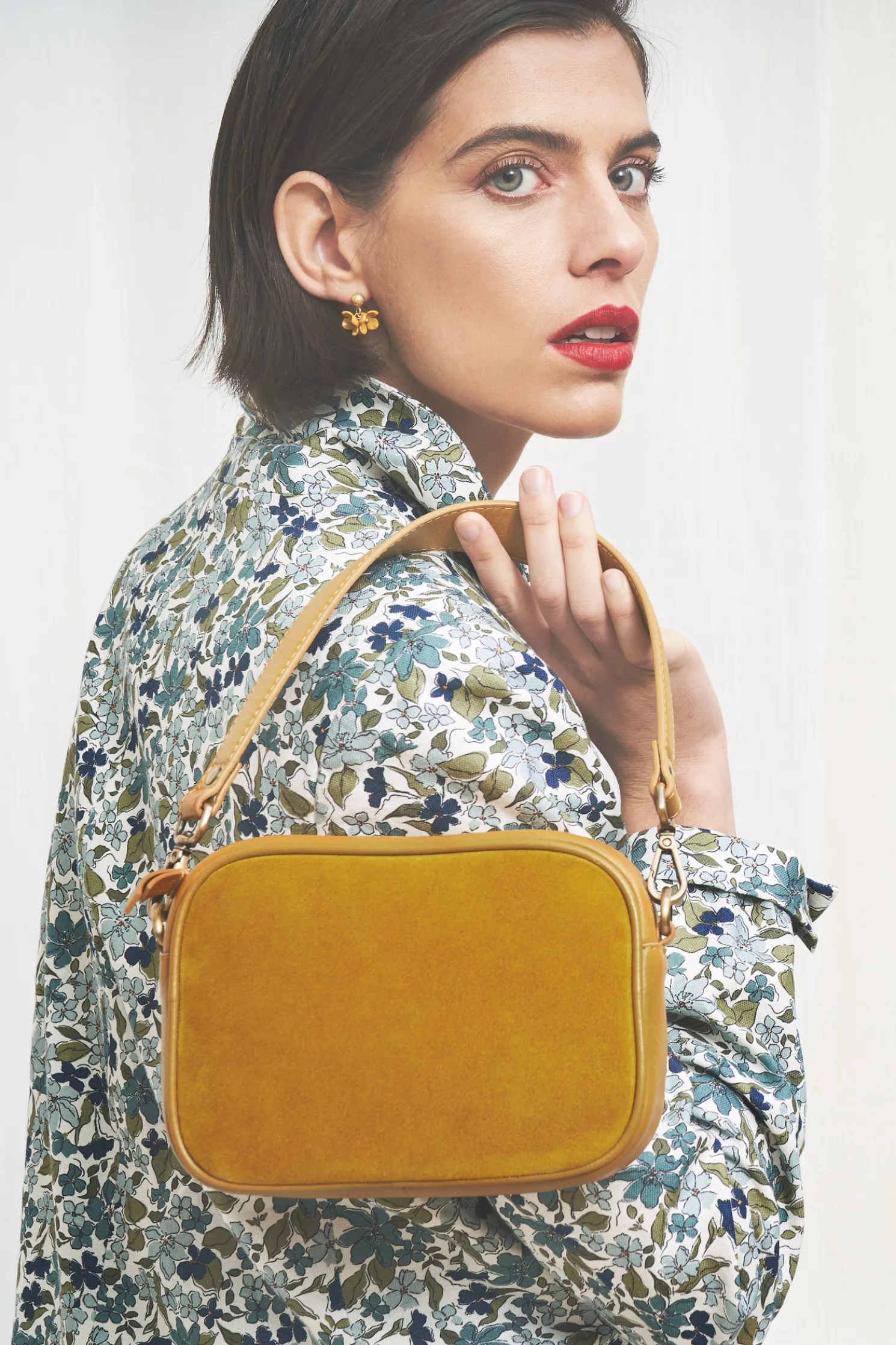 Annulet Leather And Suede Bag