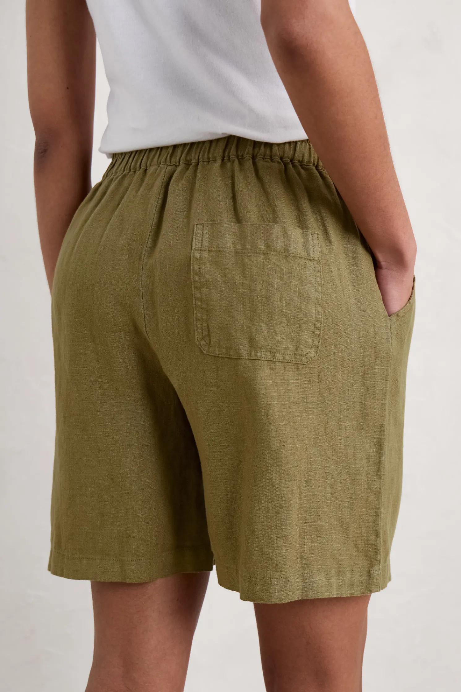 Aviso Wide Leg Linen Shorts