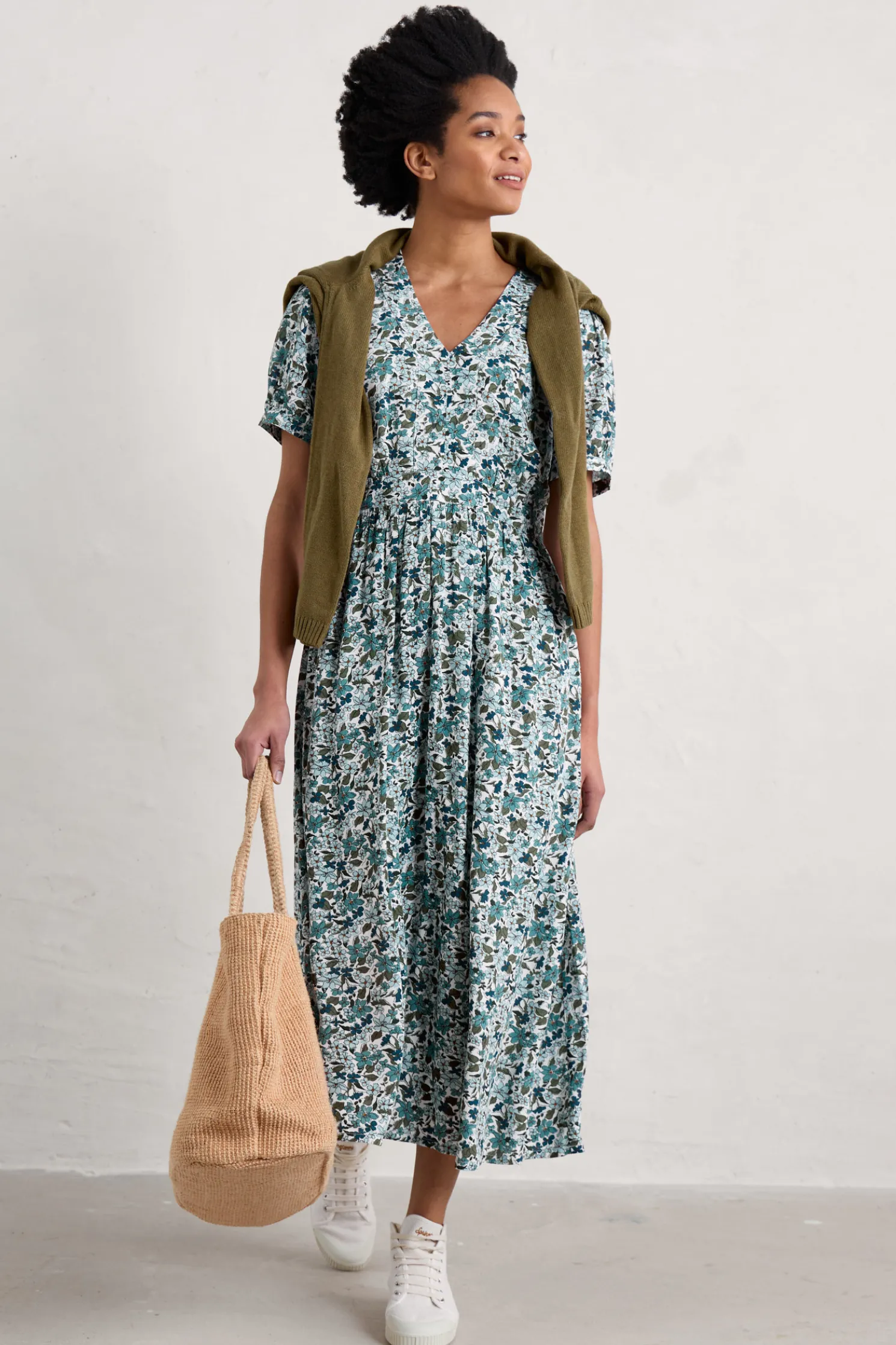 Birch Leaf Midaxi Tea Dress
