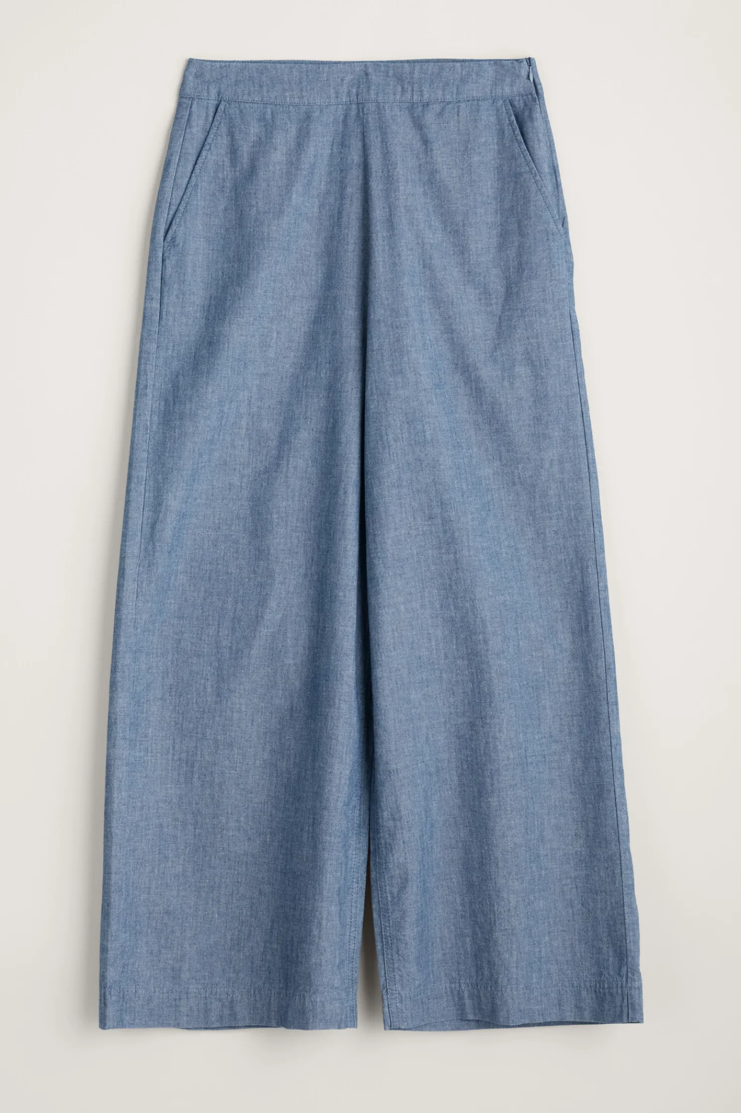 Calluna Wide Leg Chambray Trousers