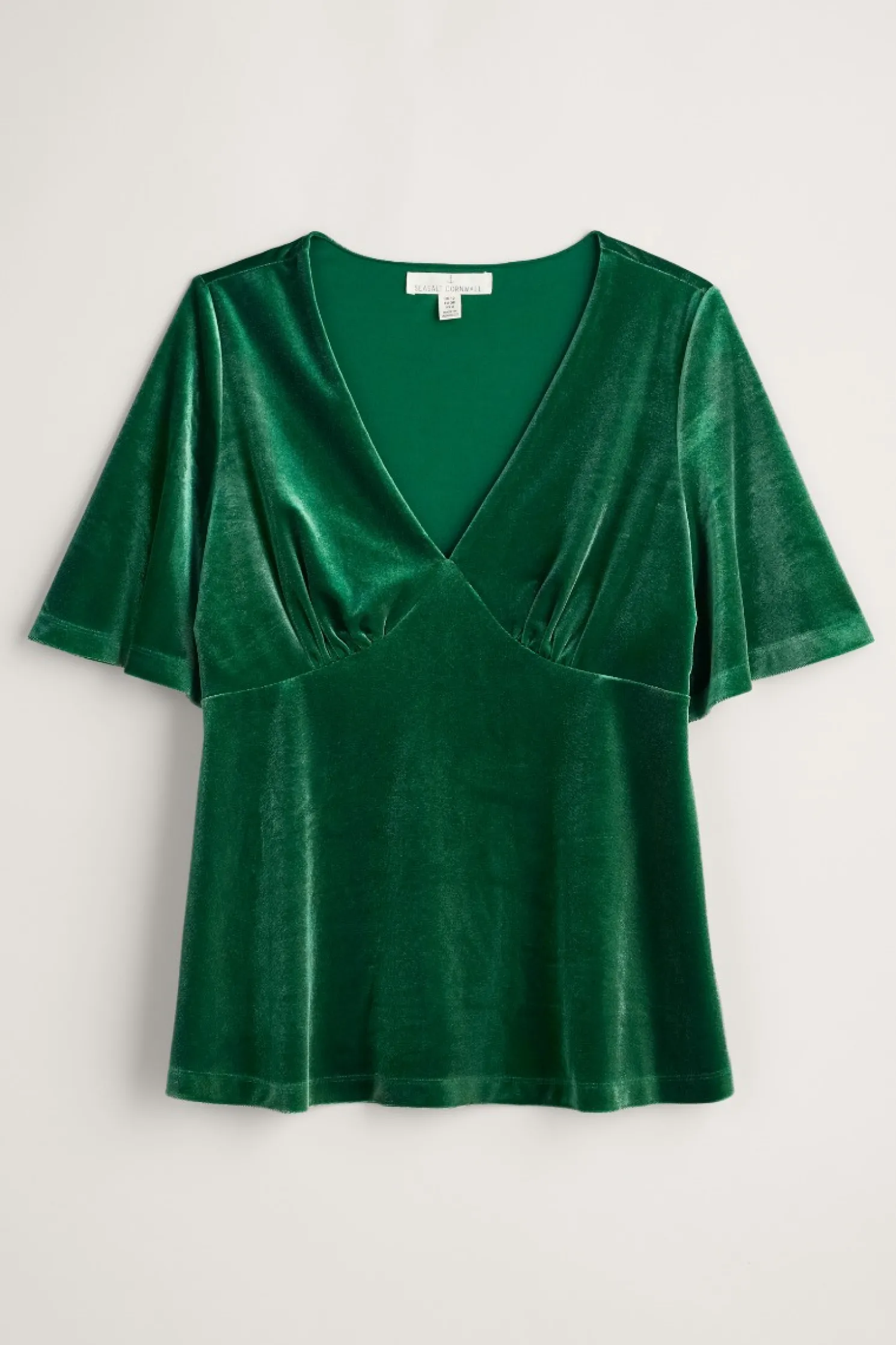 Capsule V-Neck Velvet Top
