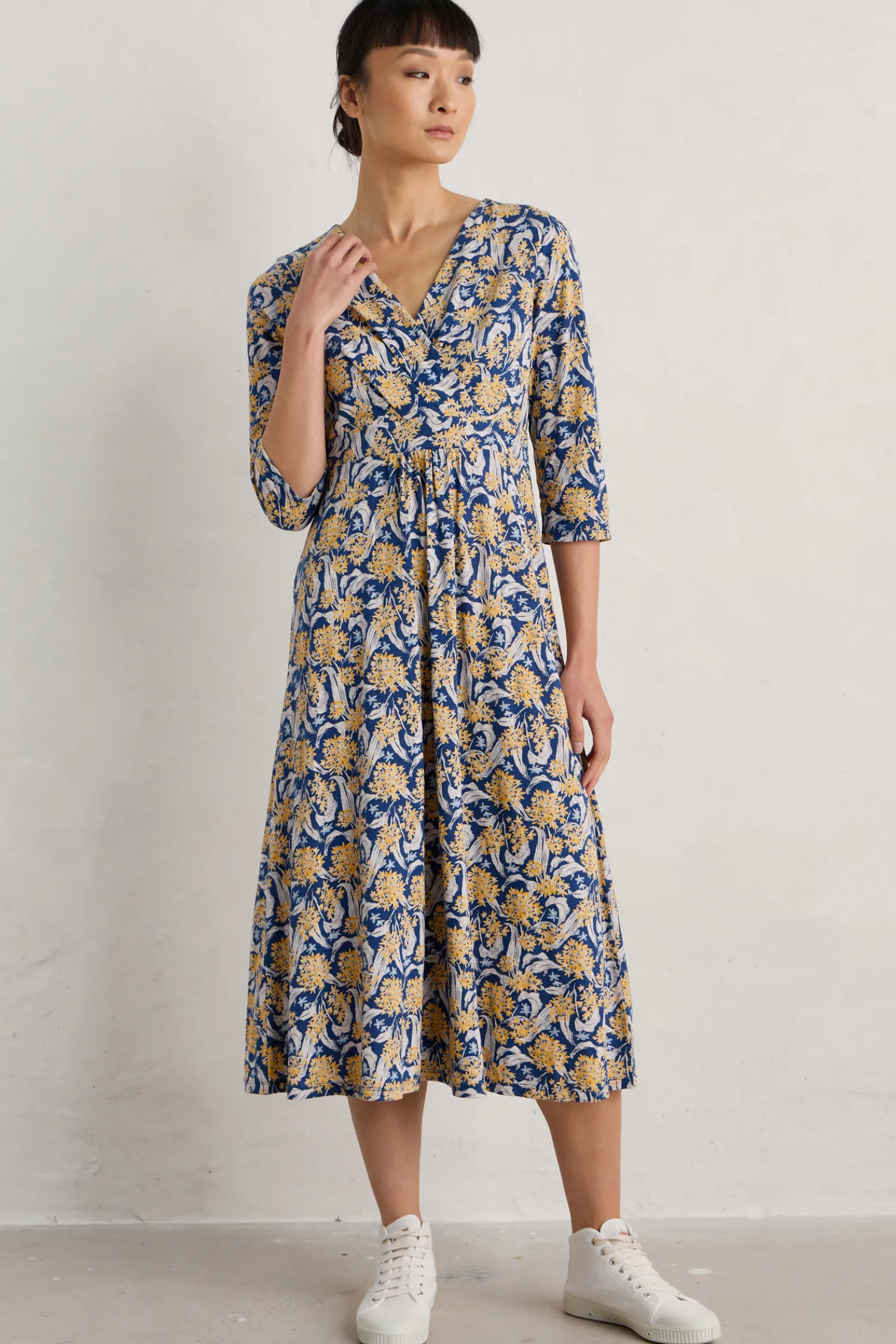 Chapelle 3/4 Sleeve Jersey Dress (Gots)