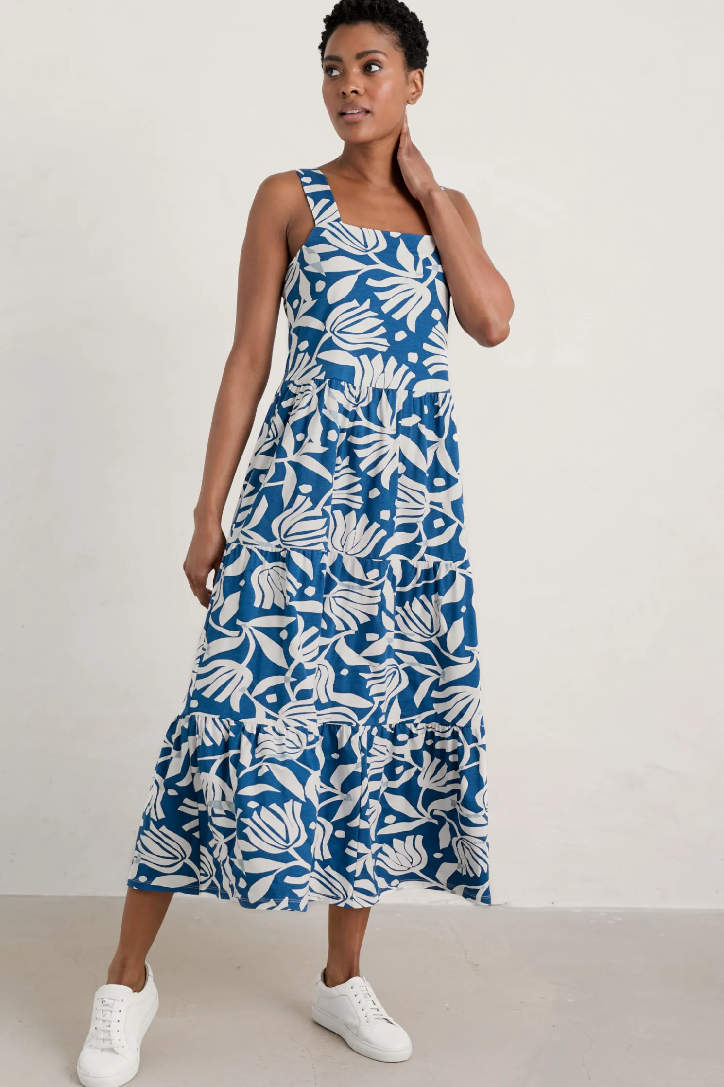 Deep Water Tiered Dress