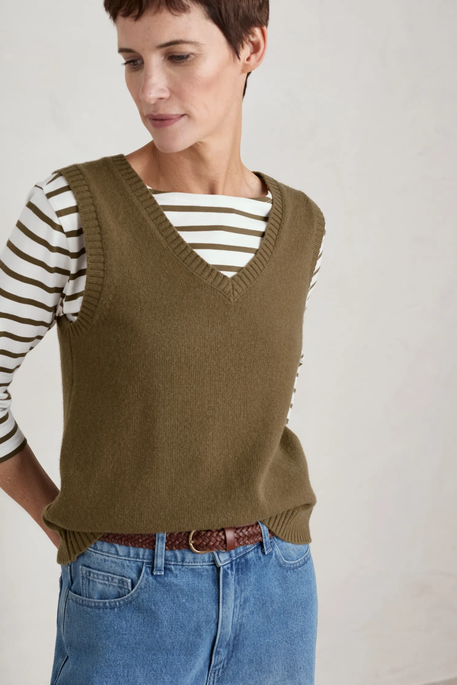 East View V-Neck Knitted Vest