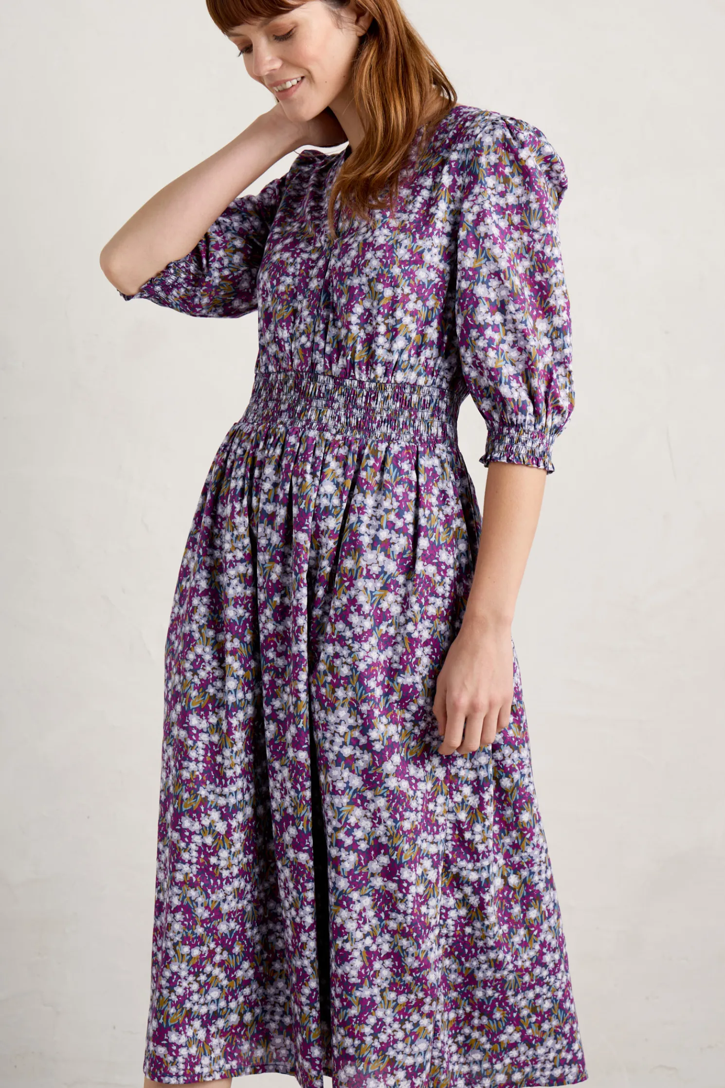 Fawn Organic Cotton Waisted Midi Dress