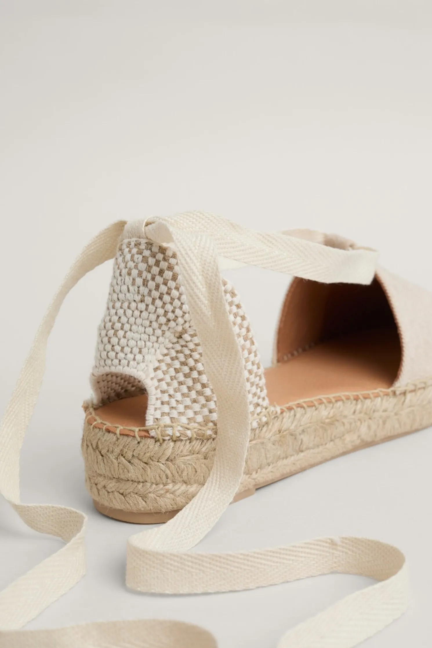 Fern Path Ankle Tie Cotton Espadrilles