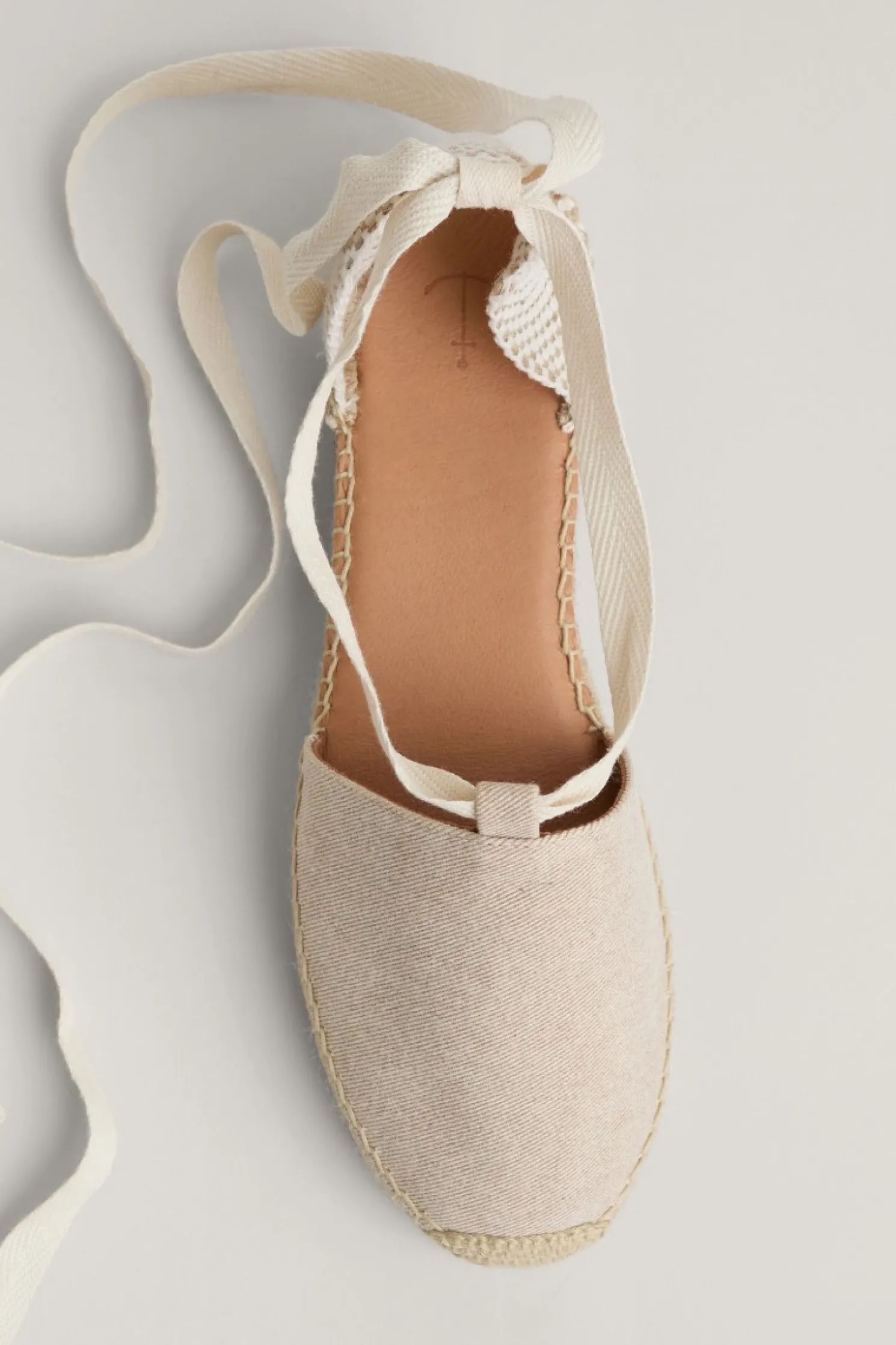 Fern Path Ankle Tie Cotton Espadrilles