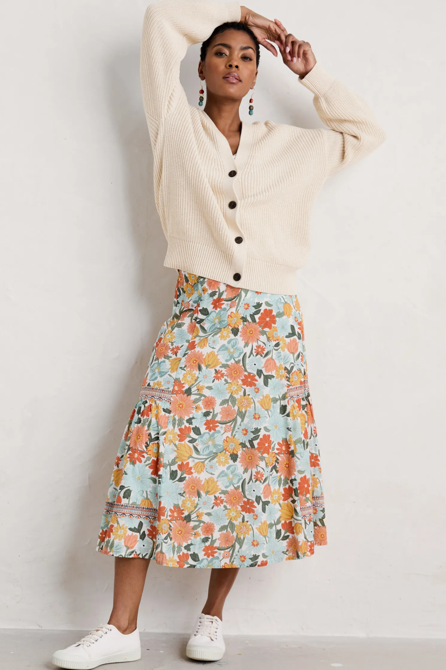 Heather Drifts Midi Skirt