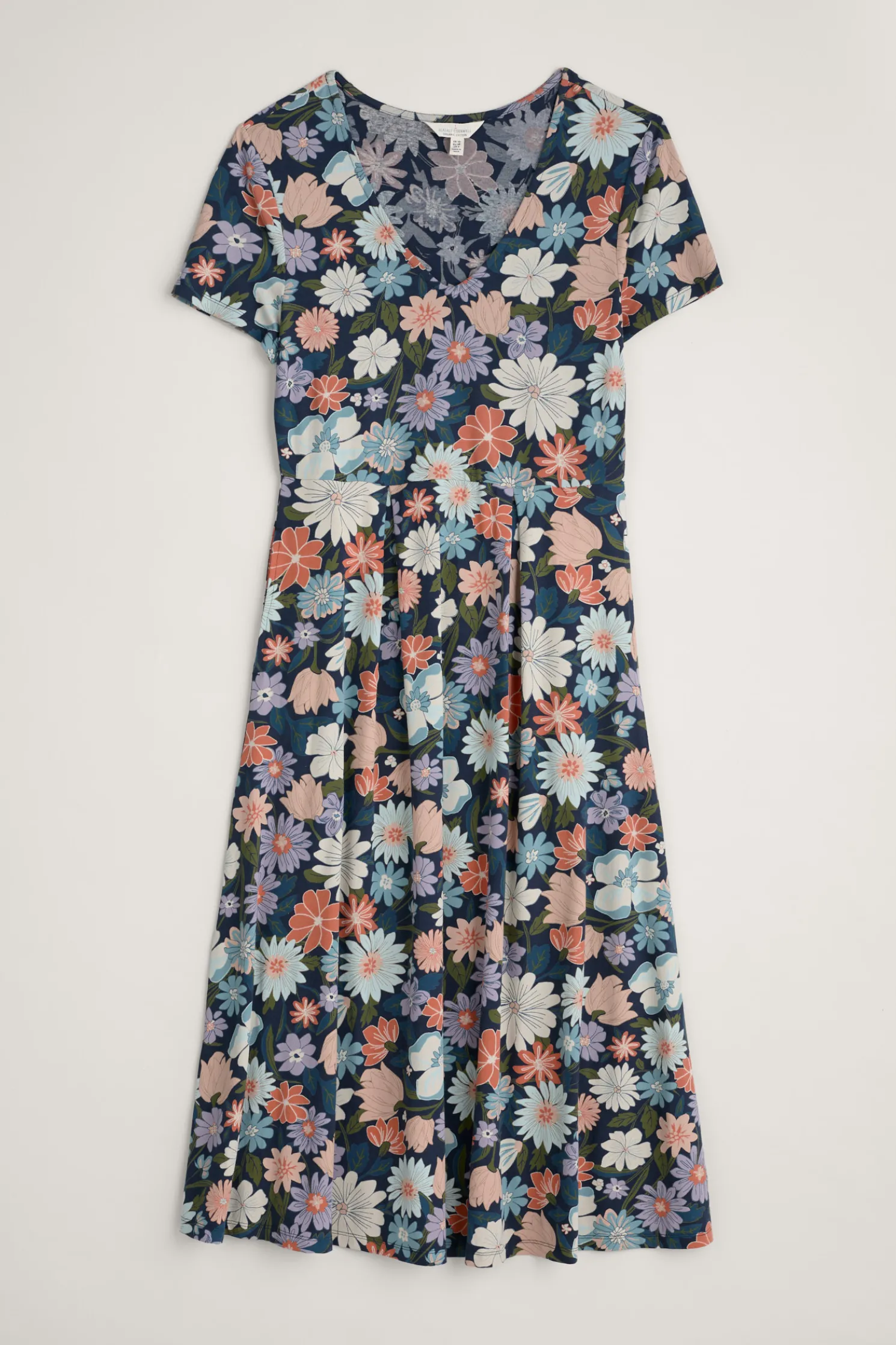 Helena Short Sleeve V-Neck Midi Dress