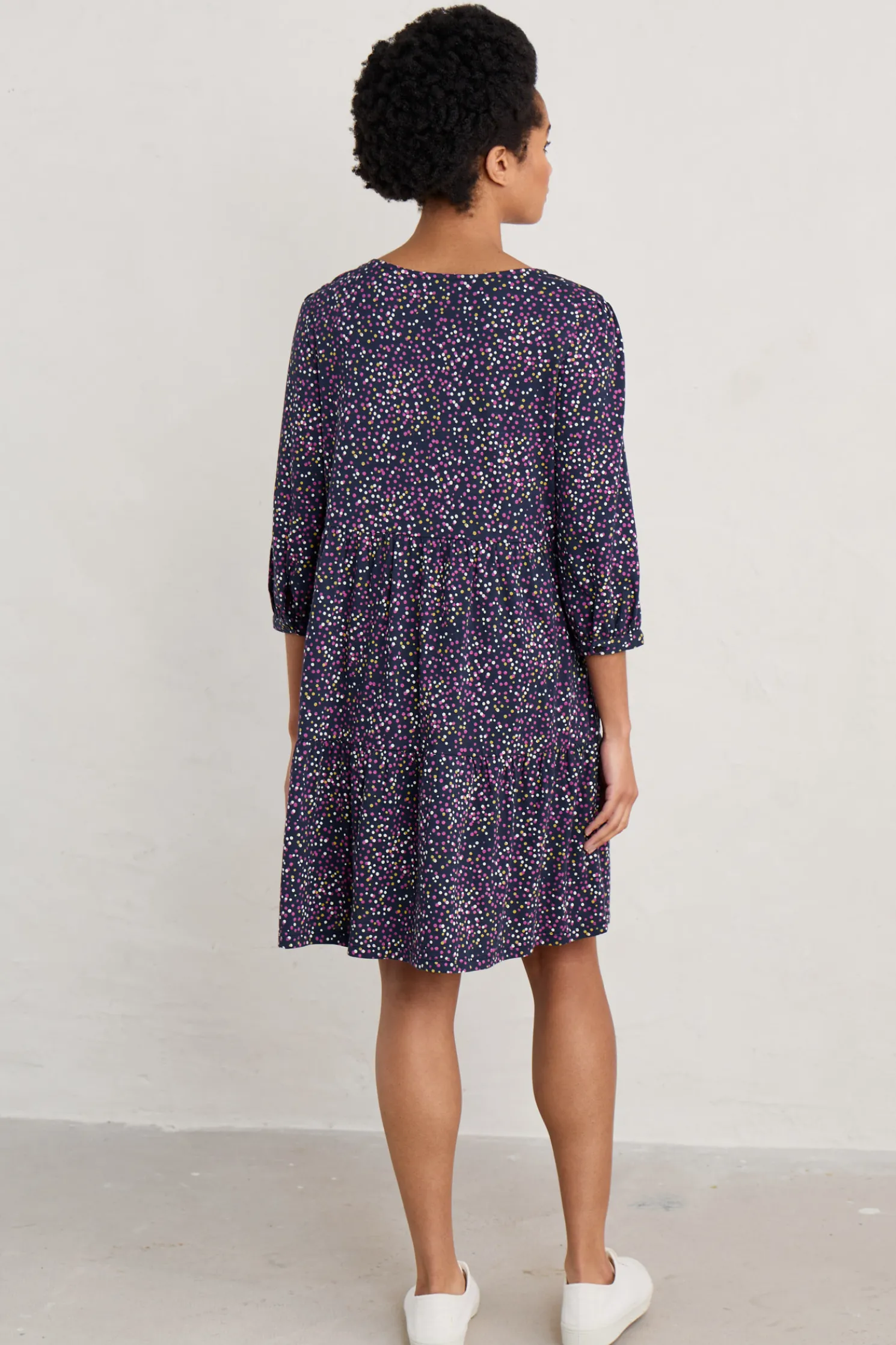 Heron Dip Tiered Jersey Dress