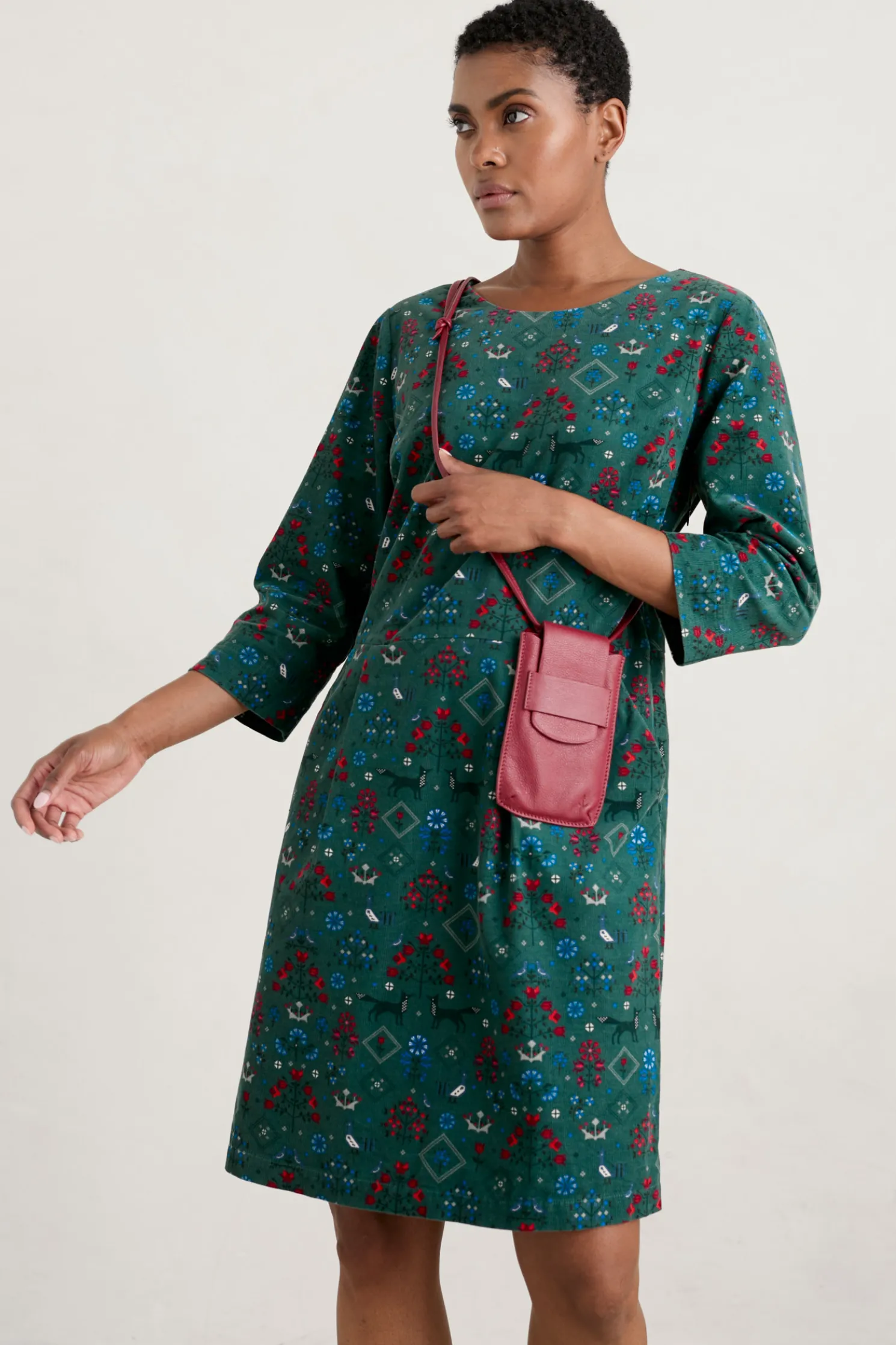 High Key Needlecord Dress