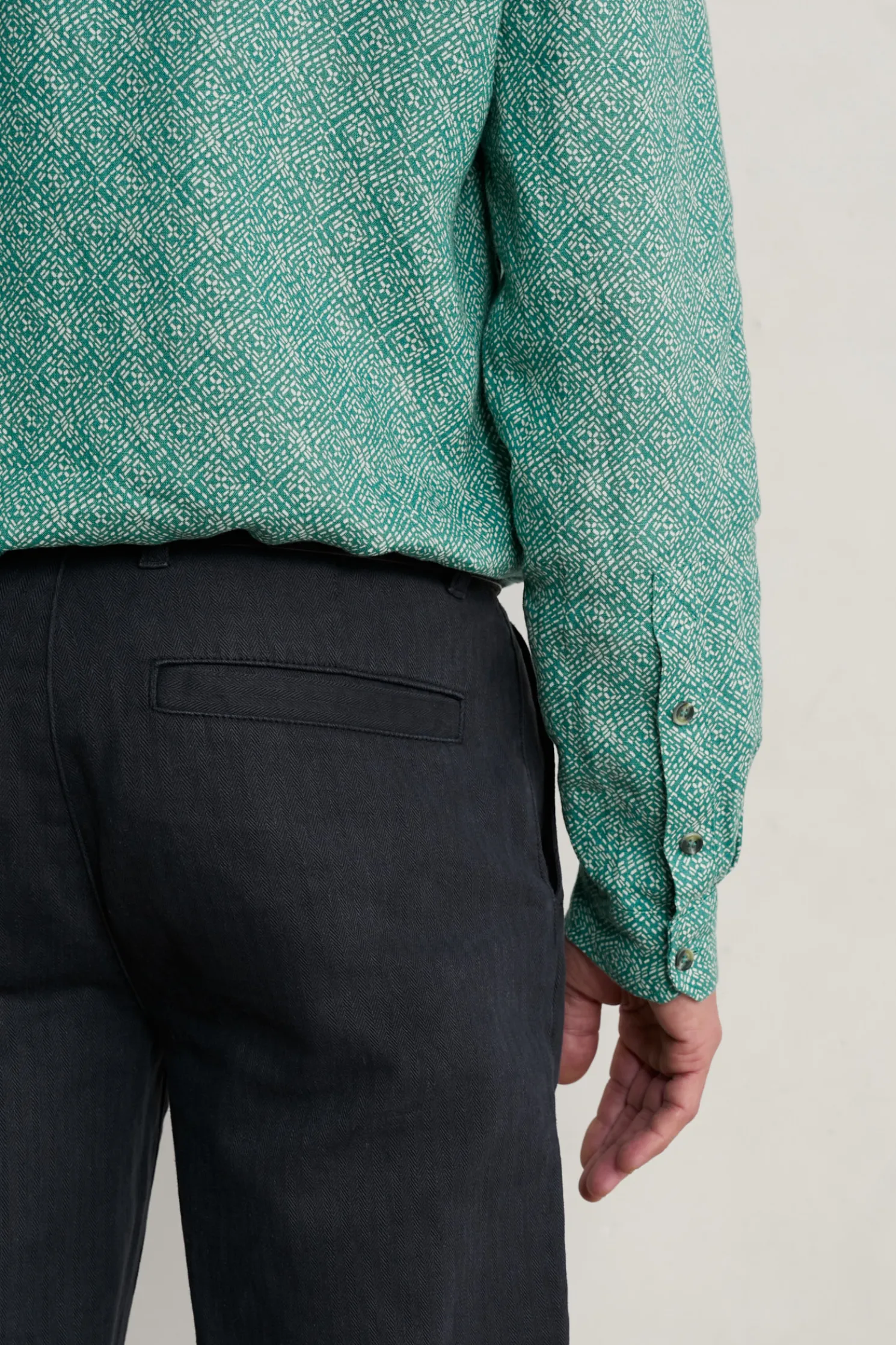 Men's Anthony Printed Linen Shirt