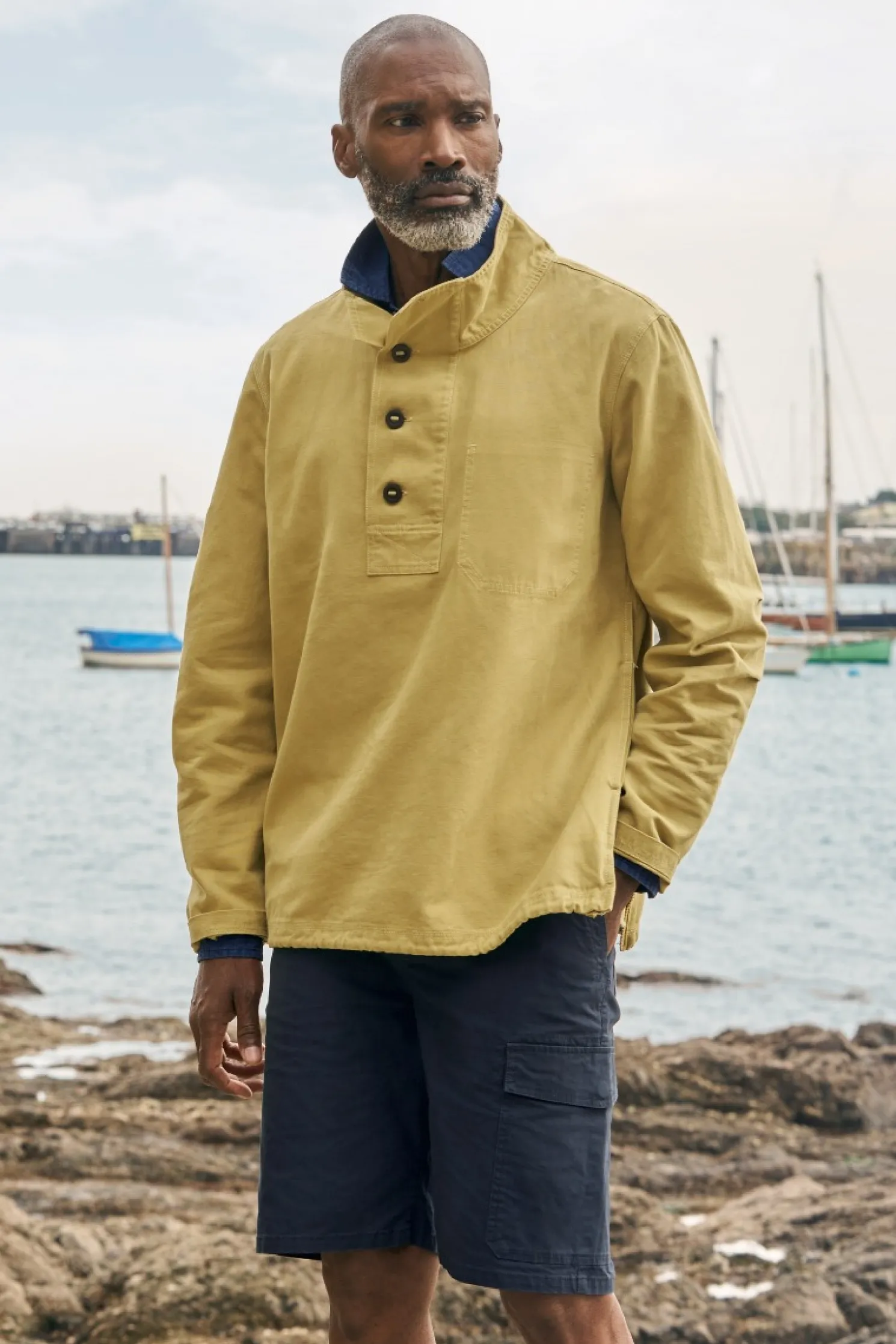 Men's Clay Stone Organic Cotton Pullover Smock