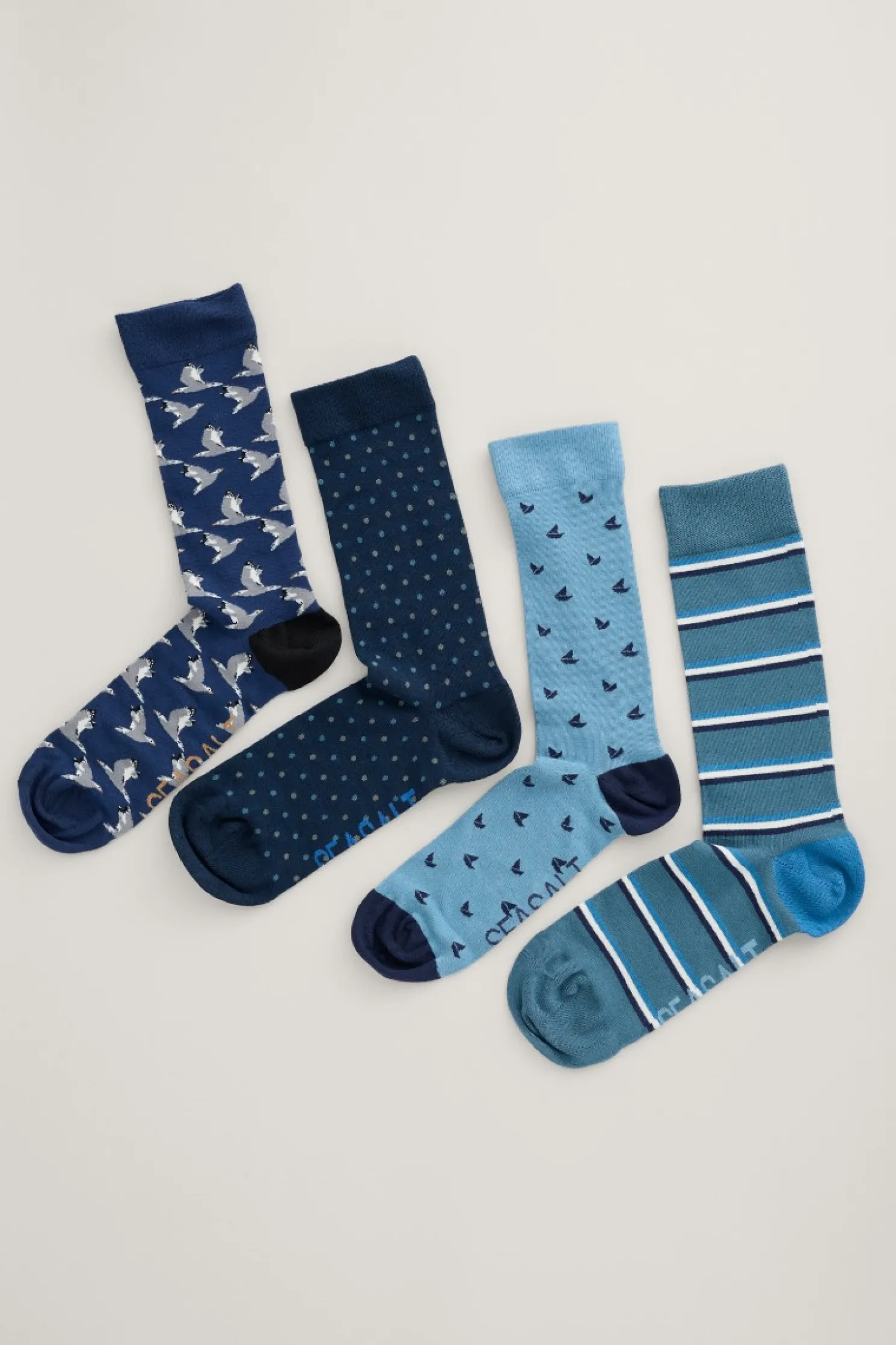 Men's Step Into The Blue Socks Box Of 4