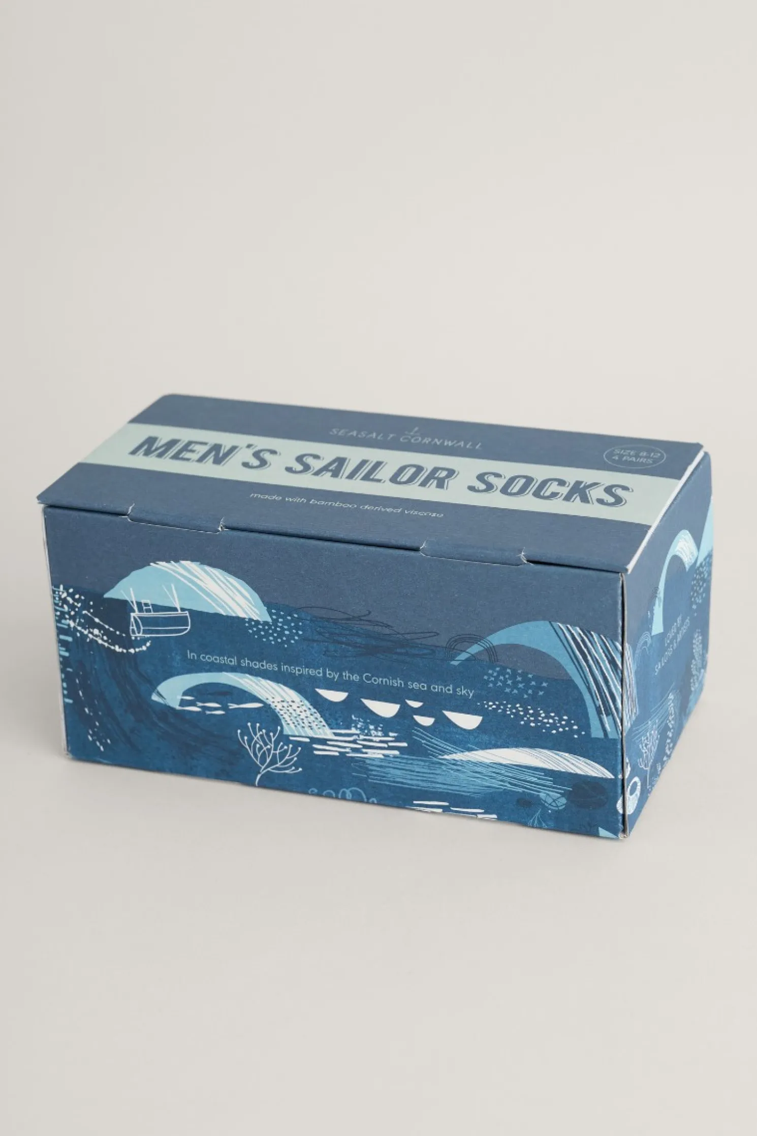 Men's Step Into The Blue Socks Box Of 4