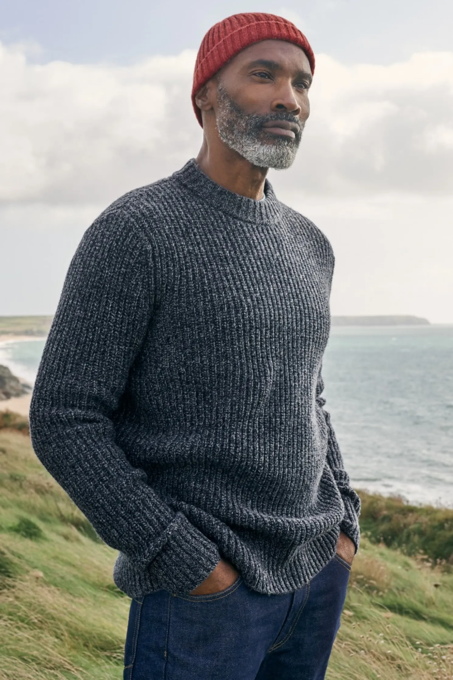 Men's Wheelwright Ribbed Lambswool Blend Jumper