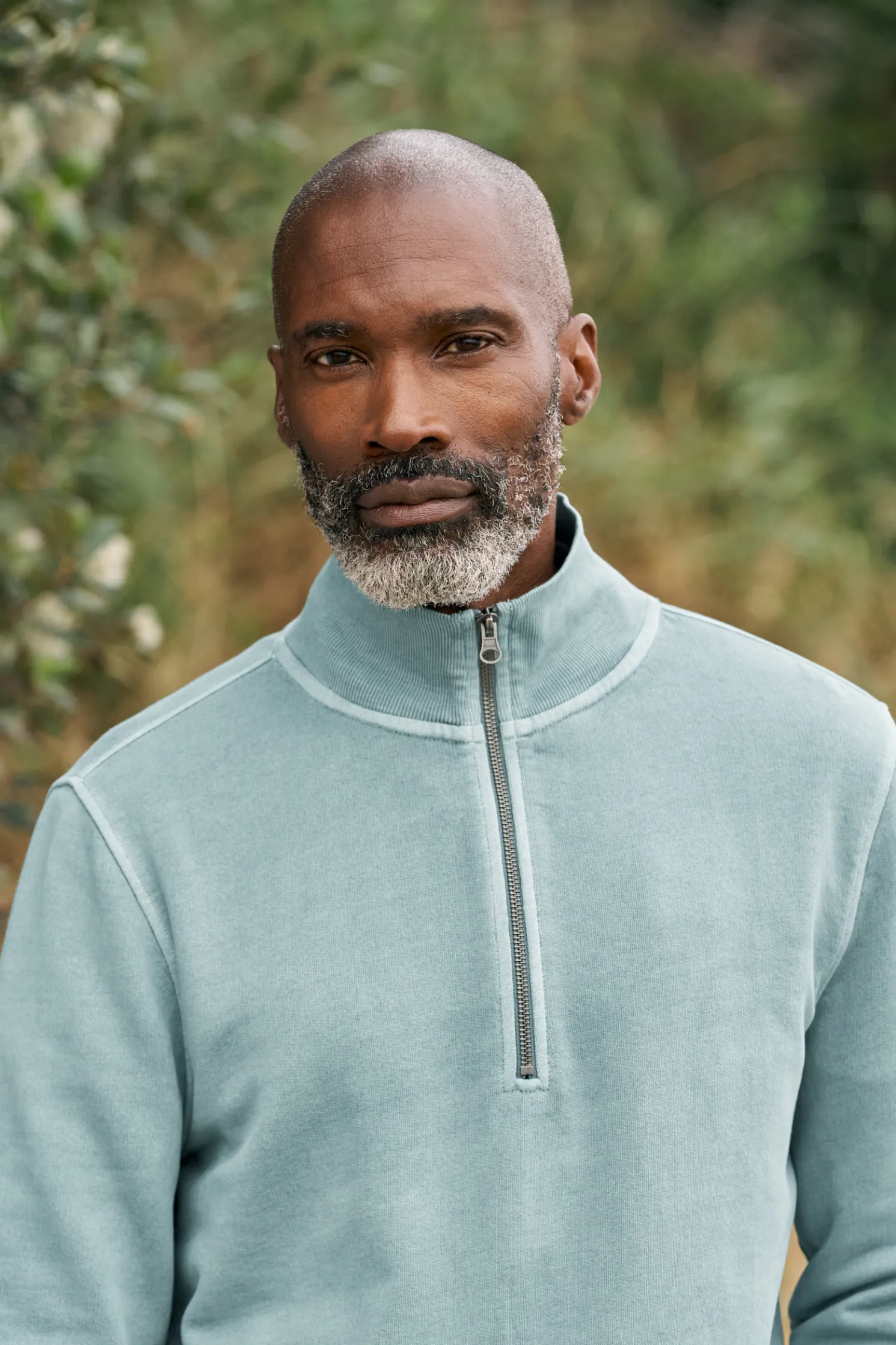 Men's Wood Moss Quarter Zip Sweatshirt