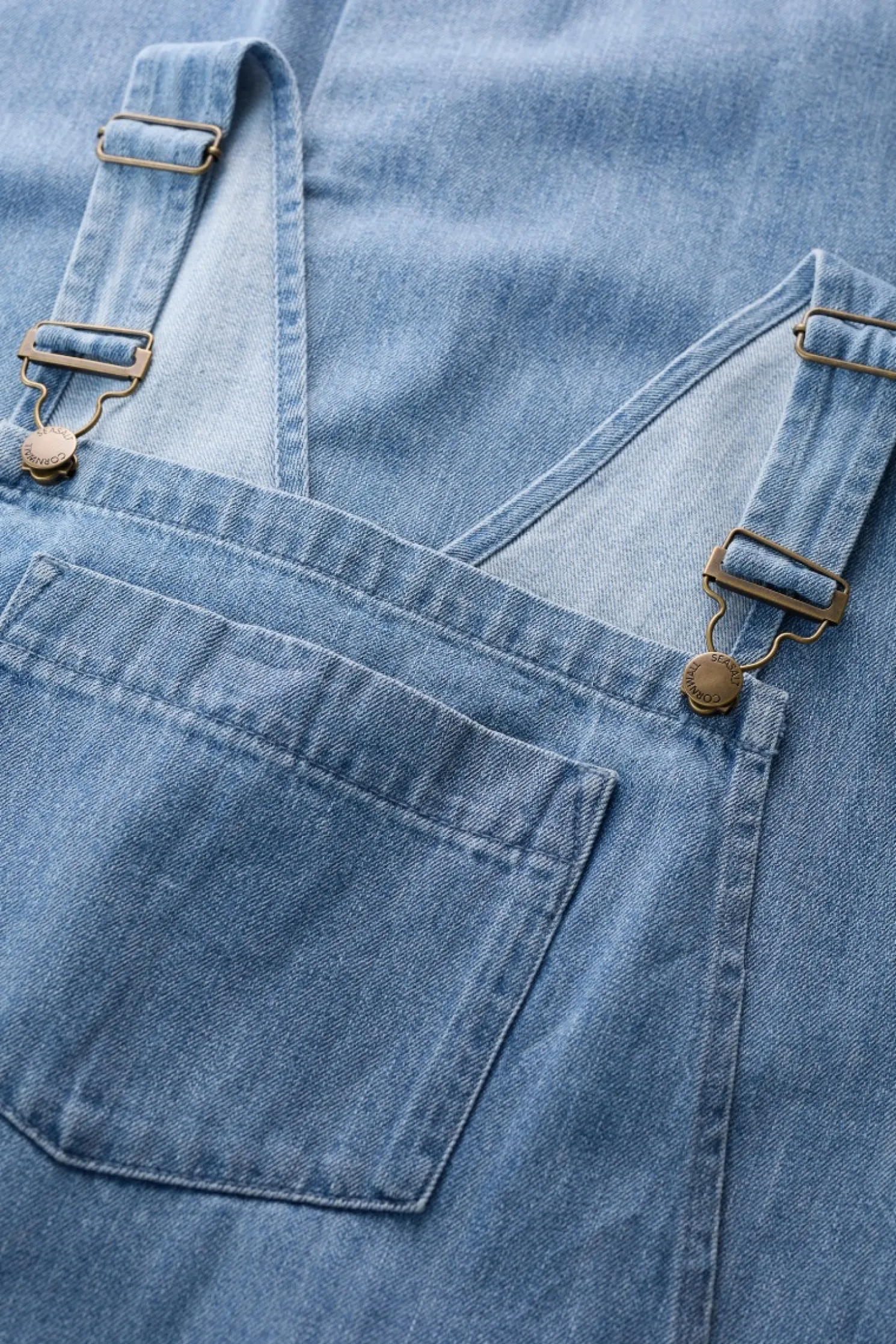 Porthallow Cove Wide Leg Denim Dungaree