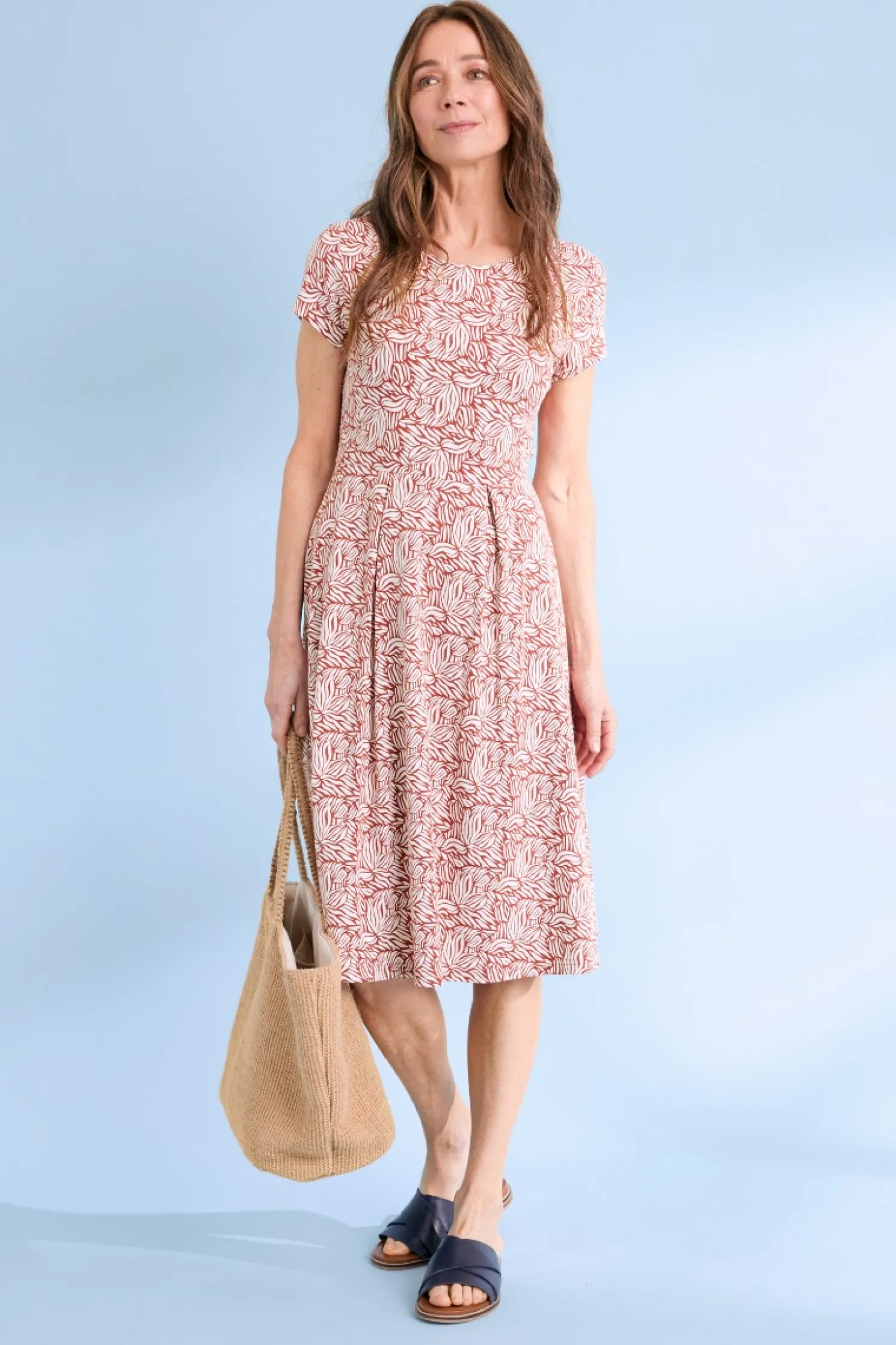 Riviera Fit-And-Flare Jersey Dress