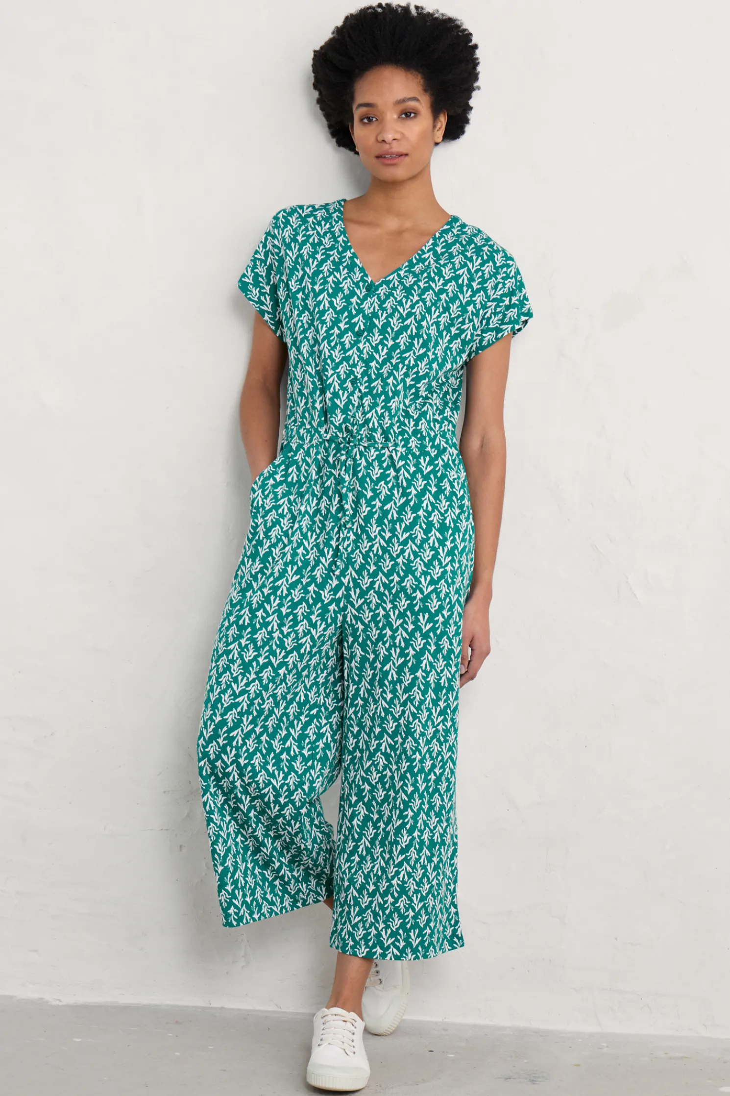 Rose Trellis Wide Leg Jumpsuit