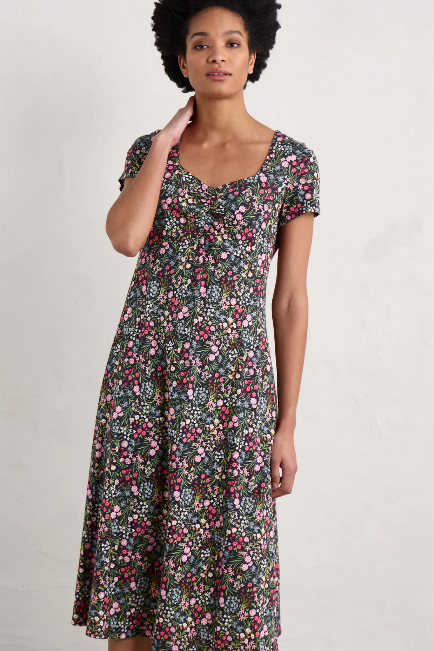 Secret Cove Empire Line Midi Dress