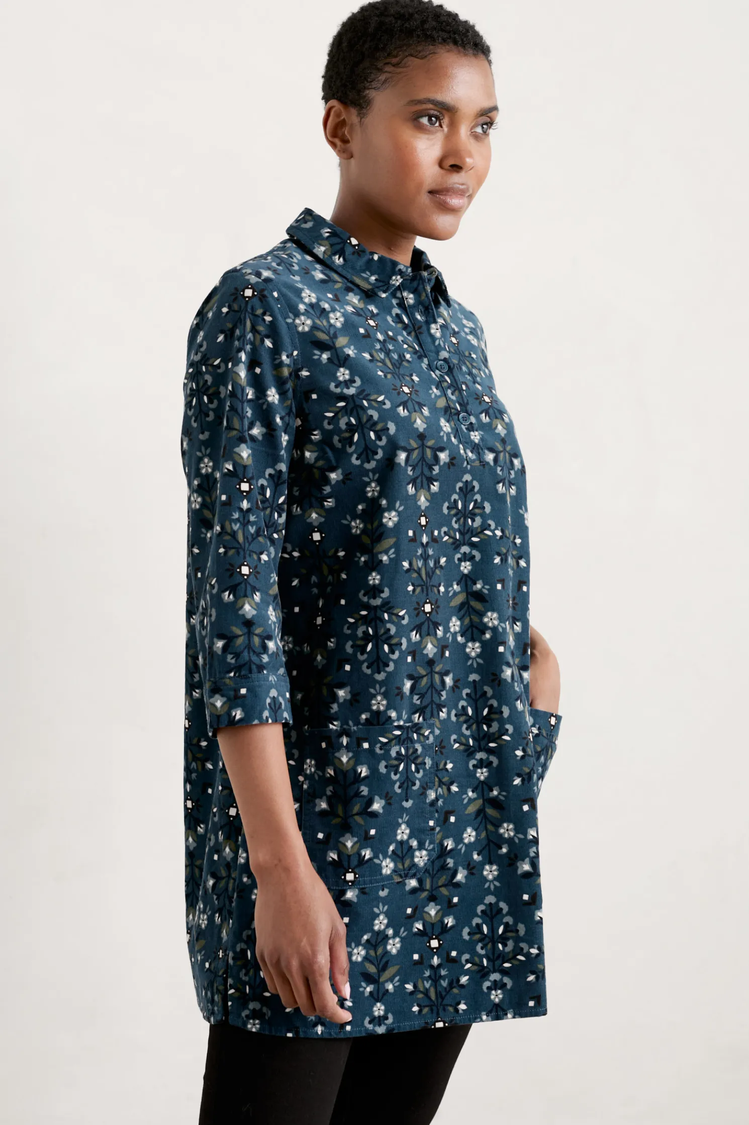 Sky Sketch Needlecord Tunic