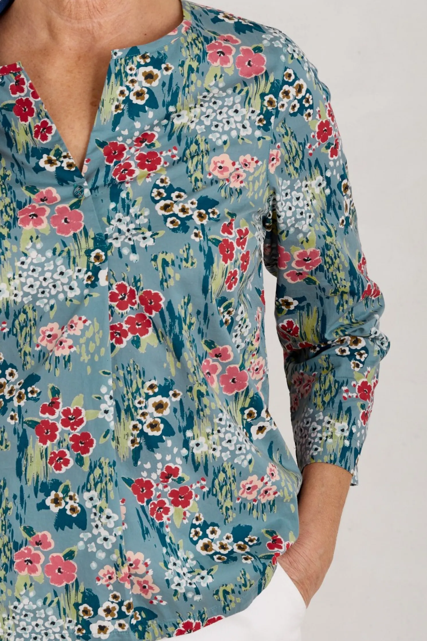 Watercolour Sketch 3/4 Sleeve Top (Gots)