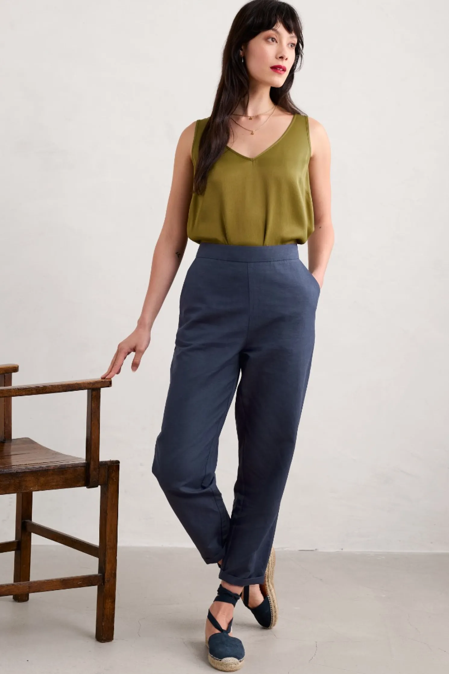 Wilder V-Neck Satin Vest