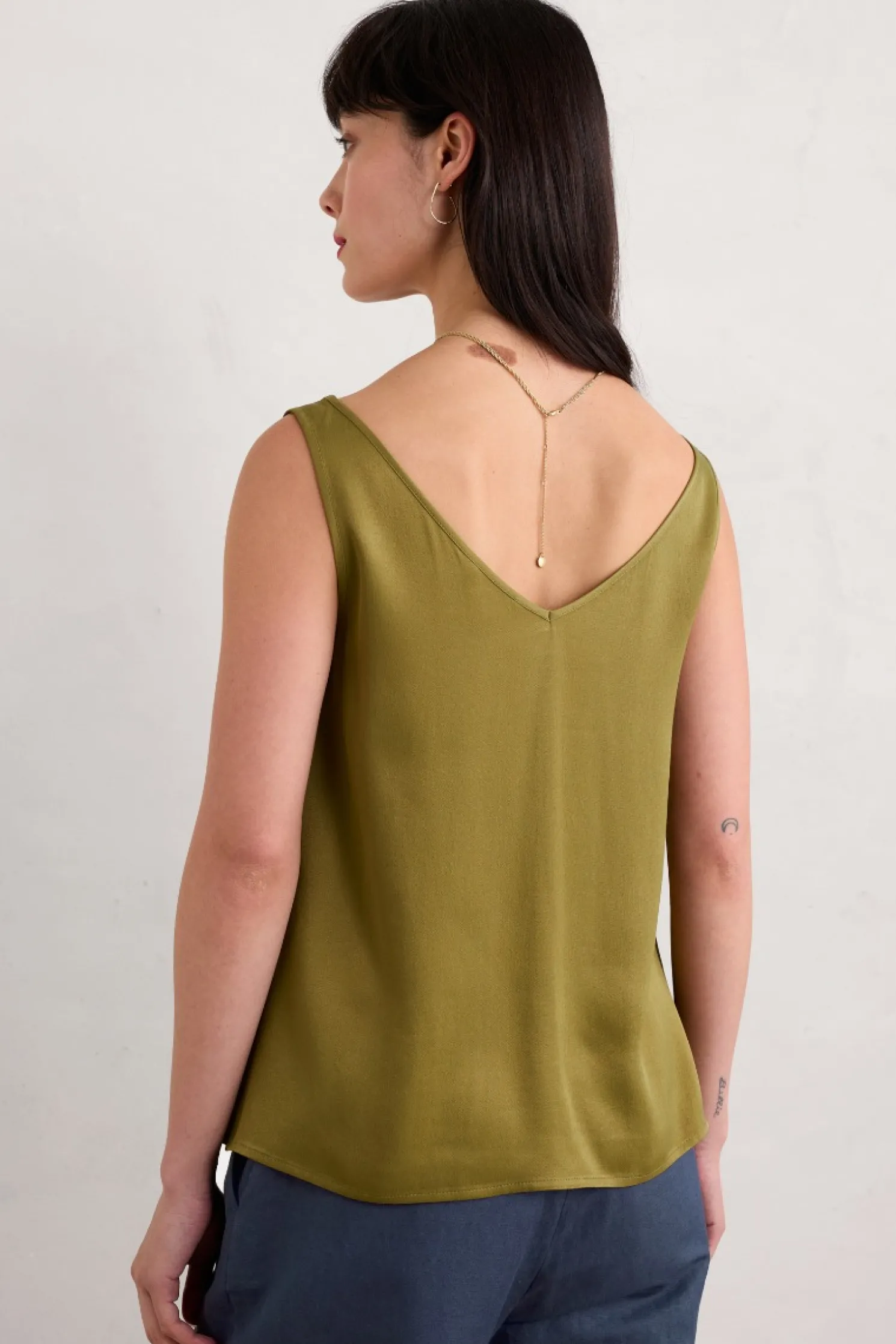 Wilder V-Neck Satin Vest
