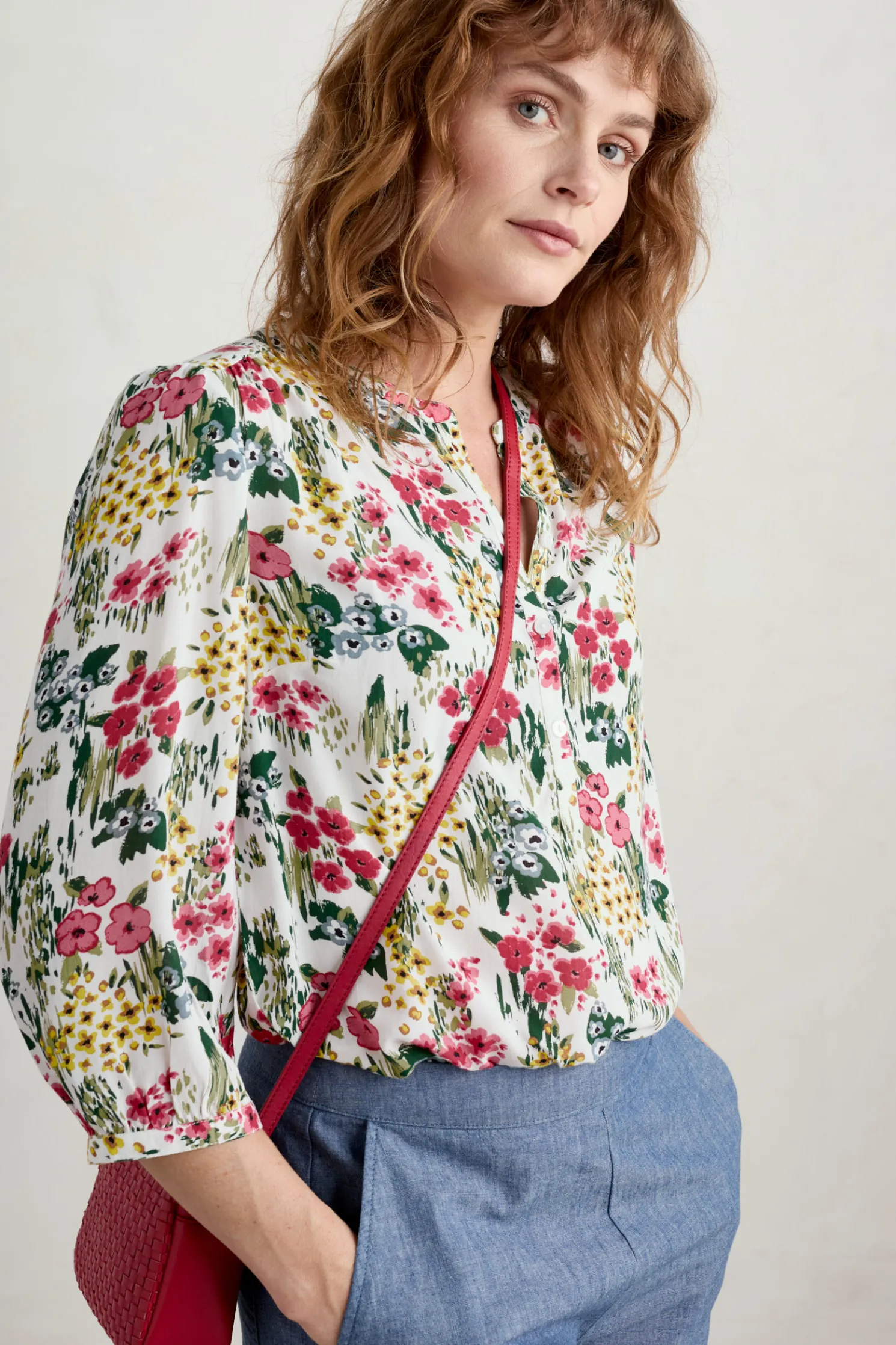 Willow Path 3/4 Sleeve Printed Shirt